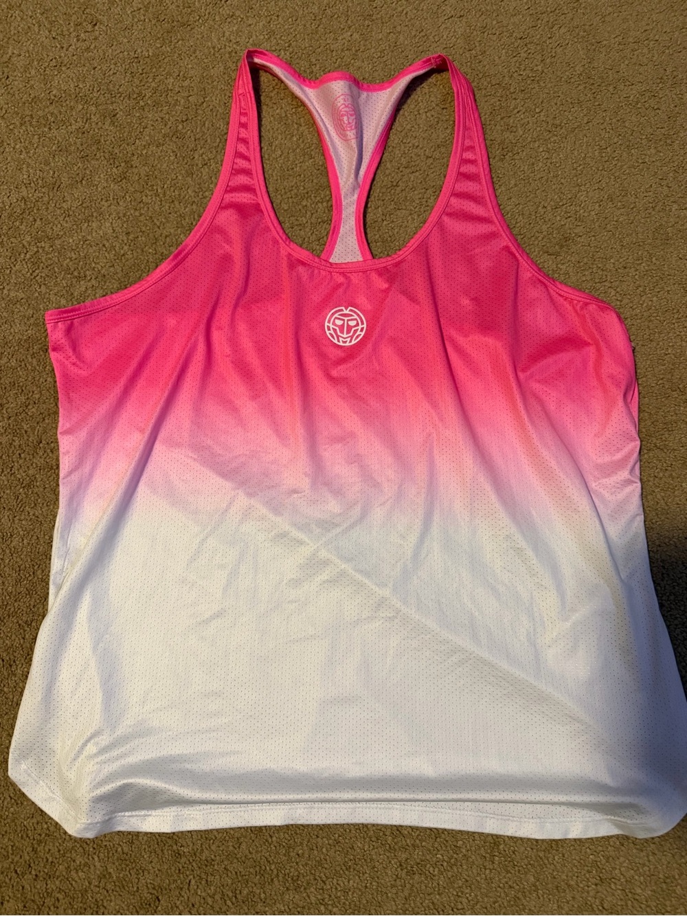 Women’s Ombre Racerback Tank Top — Pink to White